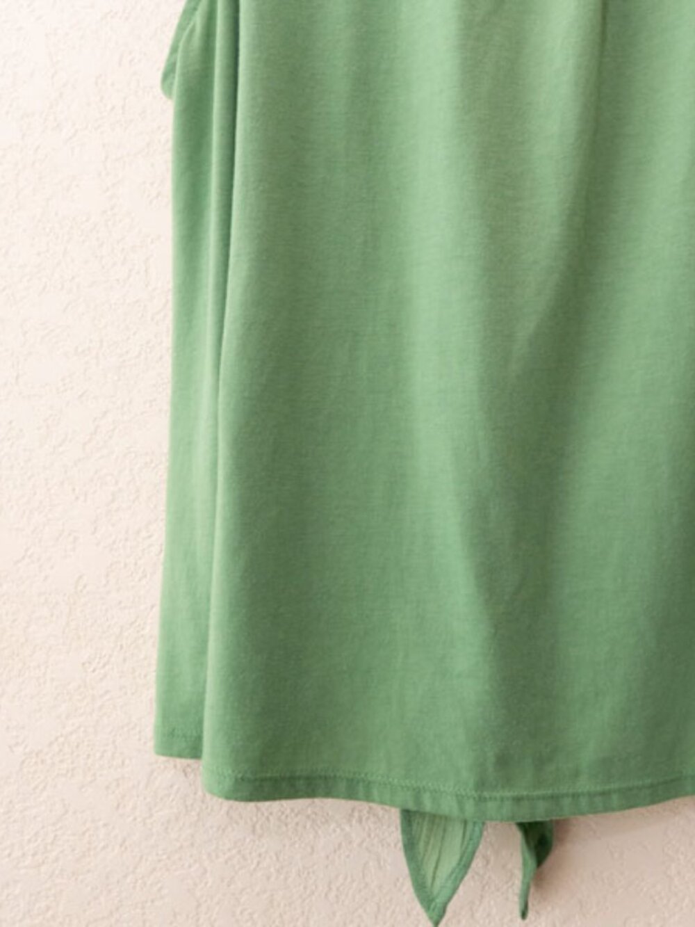 Parallel Skies Green Ruffle Sleeve Tie Front Blouse XL Button Up Boho Cottagecor - Picture 11 of 12